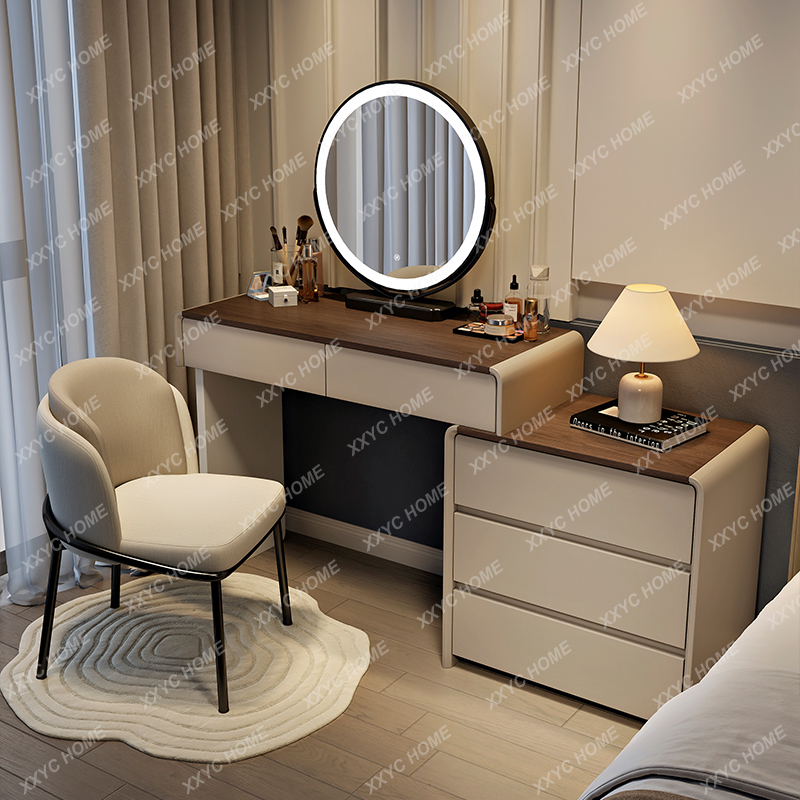 Beauty Makeup Vanity Set - HHAesthetic деревянный туалетный столик, зеркало, полный